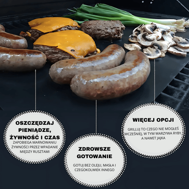 Nowa generacja mat do grillowania – Zestaw 10 szt. (8+2 GRATIS)
