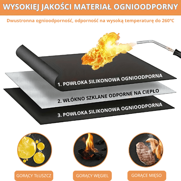 Nowa generacja mat do grillowania – Zestaw 10 szt. (8+2 GRATIS)