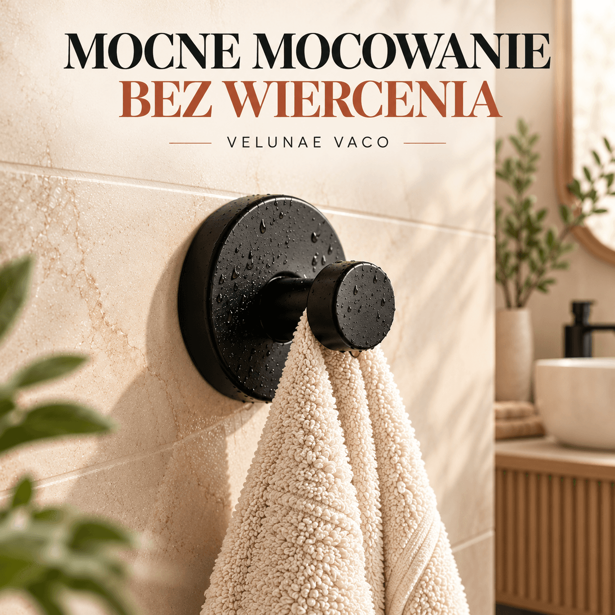 Velunae Vaco - Mocny Wieszak Próżniowy Bez Wiercenia.
